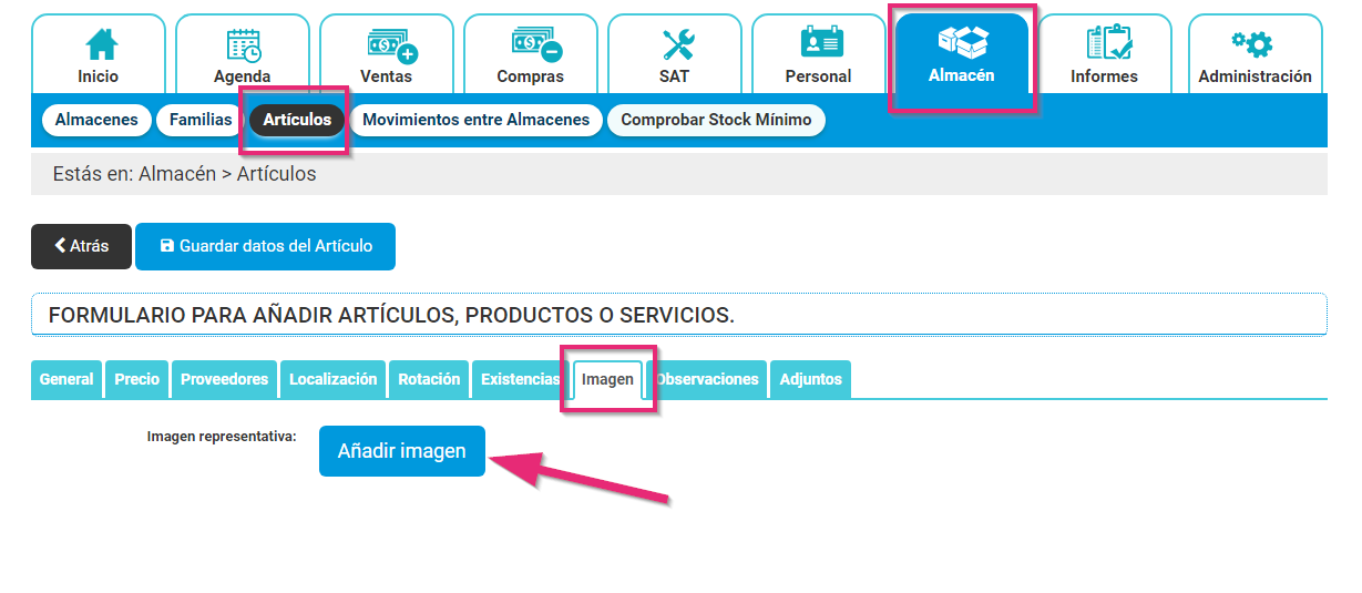 Añadir una imagen en un artículo de Cloud Gestion Añadir una imagen en un artículo de Cloud Gestion