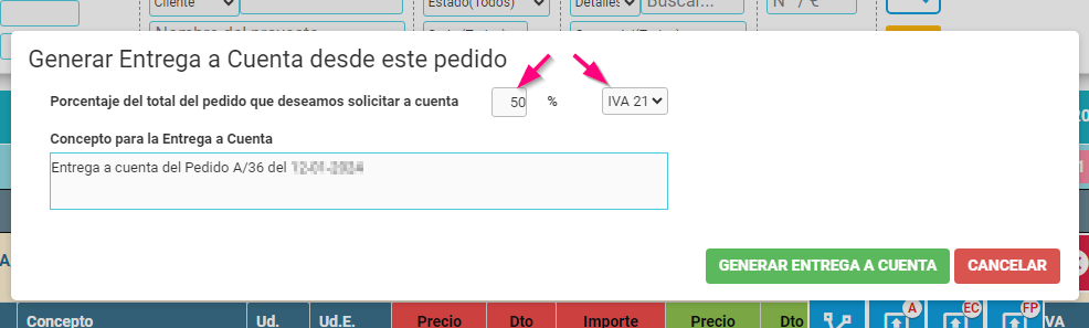 Crear entrega de cuenta desde pedido de ventas en Cloud Gestion Crear entrega de cuenta desde pedido de ventas en Cloud Gestion