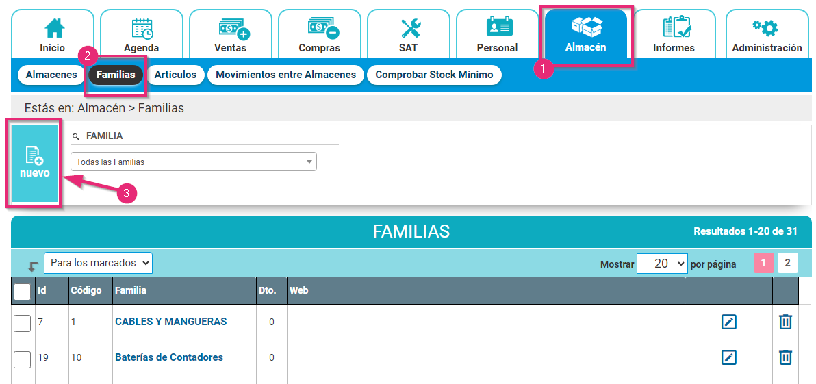 Crear una nueva familia desde Cloud Gestio Crear una nueva familia desde Cloud Gestio