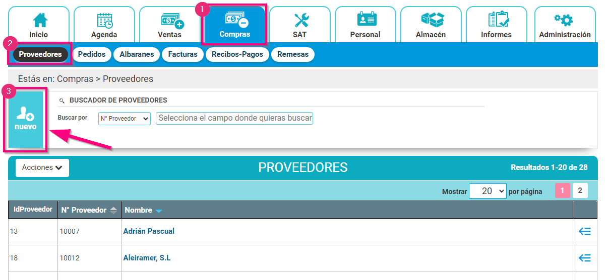 Crear nuevo proveedor Crear nuevo proveedor