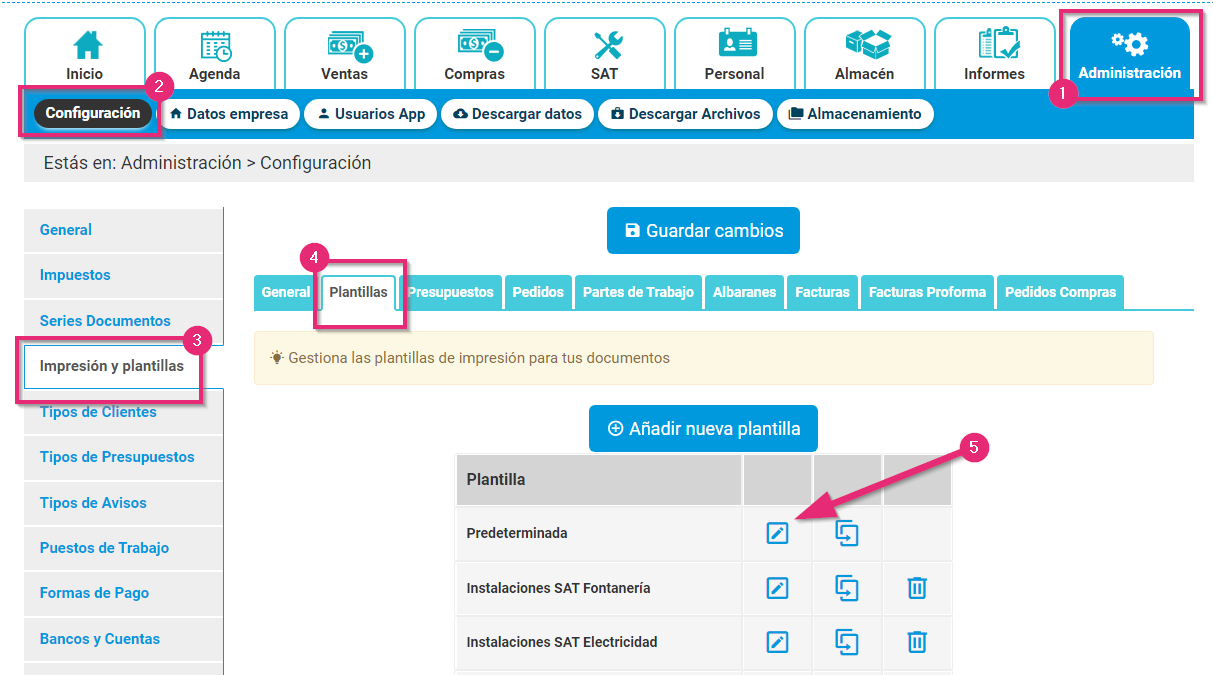 Crear distintas plantillas en Cloud Gestion Crear distintas plantillas en Cloud Gestion