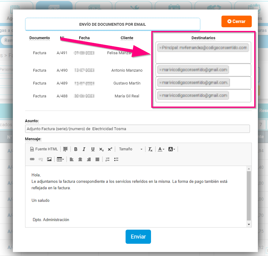 Envío de varias facturas por mail desde Cloud Gestion Envío de varias facturas por mail desde Cloud Gestion