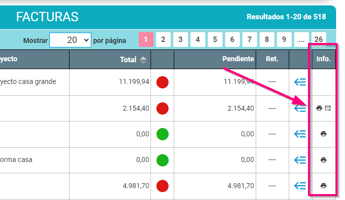 Ver la información de la factura en Cloud Gestion Ver la información de la factura en Cloud Gestion