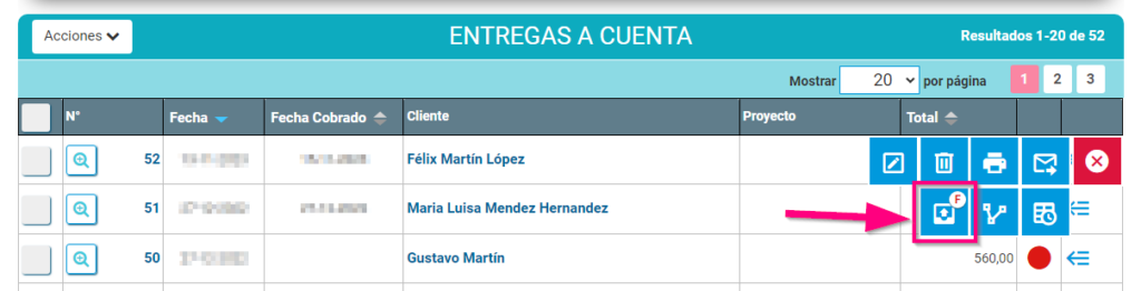 Generar factura desde una entrega a cuenta en Cloud Gestion Generar factura desde una entrega a cuenta en Cloud Gestion