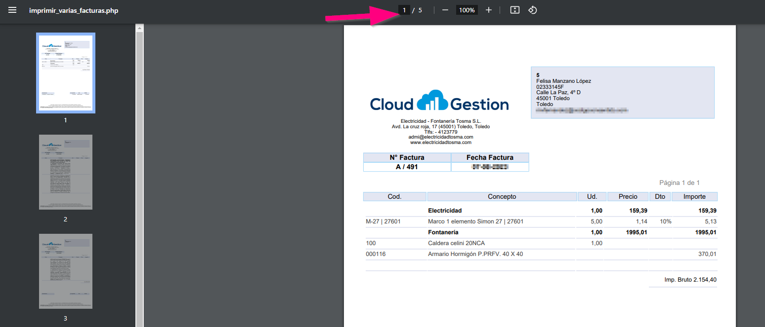 Impresión de varias facturas a la vez desde Cloud Gestion Impresión de varias facturas a la vez desde Cloud Gestion