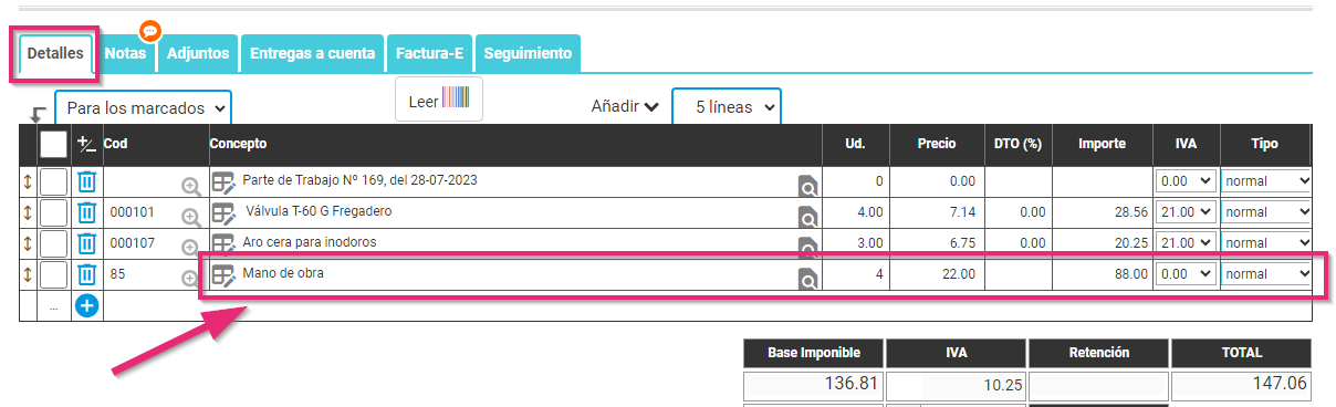 Facturar o albaranar el parte de trabajo Facturar o albaranar el parte de trabajo