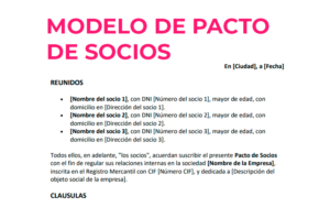 Que es un pacto de socios: importancia, ejemplos, modelo PDF para descargar, etc. Que es un pacto de socios: importancia, ejemplos, modelo PDF para descargar, etc.