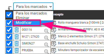 Cómo modificar varias líneas de un documento en bloque Cómo modificar varias líneas de un documento en bloque