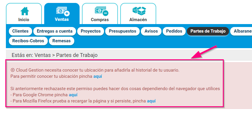 Permiso denegado para la geolocalización Permiso denegado para la geolocalización